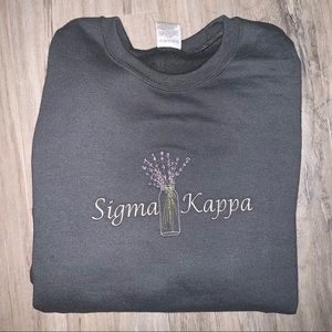 Sigma kappa embroidered crewneck sweatshirt